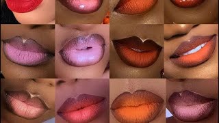 OMBRÉ LIP TUTORIAL FOR DARK SKIN [upl. by Greenebaum]