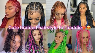 CUTE BRAIDED HAIRSTYLES 🔥😍 NEW BRAIDS HAIRSTYLES 2024✨ [upl. by Hannahsohs]