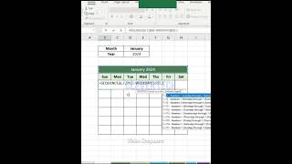 Create a Dynamic Calendar in Excel in Seconds 🔥 Master Excel Tips Today [upl. by Allevon]