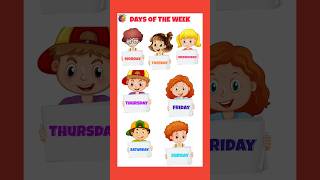 Monday Tuesday Wednesday  weekdays name nurseryrhymes staylittlechannel learning [upl. by Whitver783]