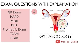 4GP EXAM QUESTIONS WITH EXPLANATION dha haad moh smle middleeast prometric gynecology [upl. by Gilpin]