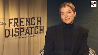 The French Dispatch Interviews  Lea Seydoux amp Lyna Khoudri [upl. by Hayyifas345]