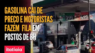 MOTORISTAS DE BH FAZEM FILA EM POSTOS PARA APROVEITAR DESCONTO NO PREÃ‡O DA GASOLINA [upl. by Karoline]