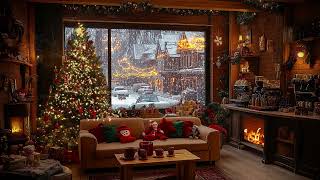 Relaxing Fireplace and Snow Ambience  ASMR Christmas Room for Restful Sleep [upl. by Teryn]