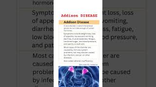 Addison Disease Cause and Symptoms Addisondisease [upl. by Sihunn723]