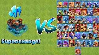 New Supercharge Scattershot vs Every Troop  Clash of Clans [upl. by Alphonse619]