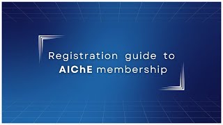 AICHE membership [upl. by Jeralee]