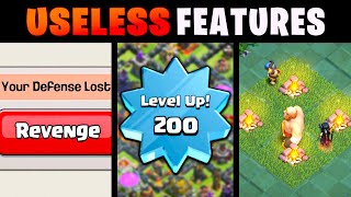 10 Most USELESS Features in Clash of Clans [upl. by Inoek]