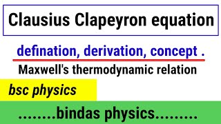 Derive clausius clapeyron equation [upl. by Stokes]