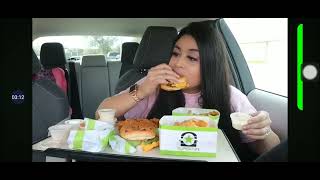 Kathy Eats Burgerfi While Cheedar amp Cheeseburger Urban Asmr Mukbang The Saturday March 30 2024 [upl. by Cecily]