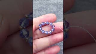 1 minute making beaded earrings how to make circle bicone earrings [upl. by Risley]