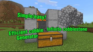 Super Simple cobblestone generator in Minecraft Bedrock [upl. by Gleason]