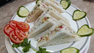 Sandwich Recipe  Bread Breakfast Recipe  Egg amp Veggies Sandwich kitchen with manoo 1 [upl. by France]