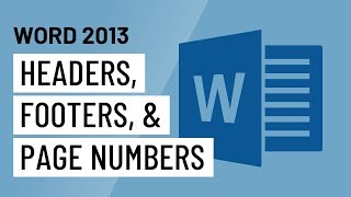 Word 2013 Headers Footers and Page Numbers [upl. by Auqinet]