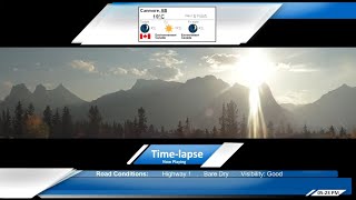 Canmore Alberta  Live  Timelapse  Three Sisters Lawrence Grassi and EEOR [upl. by Aiam]