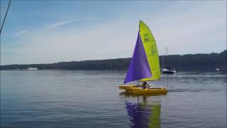 Zeta trimaran sailing with screecher in a flat calm [upl. by Aldous]