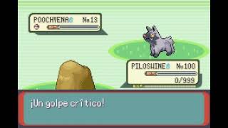 POKEMON EMERALD  PILOSWINE  AUTODESTRUCCIÓN  SELFDESTRUCT [upl. by Jennings]