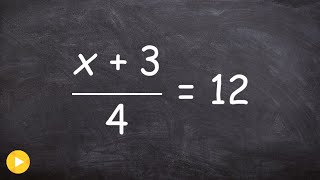 Solving two step equation with two terms in the numerator [upl. by Smith]