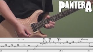 Pantera  Cowboys from Hell Solo Guitar Lesson with Tabs Music Theory and Van Halen Comparison [upl. by Revlys]