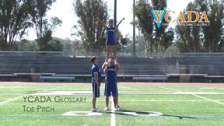 YCADA Cheer  Glossary  ToeLeg Pitch [upl. by Bucella]