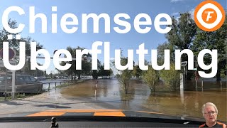 Chiemsee überschwemmt Uferbereiche Folge der Vb Wetterlage freyfahren fahrschule hochwasser [upl. by Naujed]