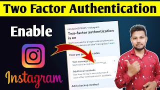 How To Enable Two Factor Authentication In Instagram 2024  Instagram Two Factor Authentication [upl. by Nnaeiluj64]