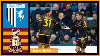 MATCH HIGHLIGHTS Gillingham v Bradford City [upl. by Eidnam]