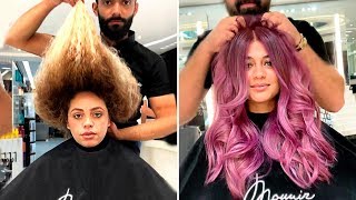 INCREÍBLES TRANSFORMACIONES DE CABELLO 2019  ANTES Y DESPUÉS [upl. by Ahsitak]