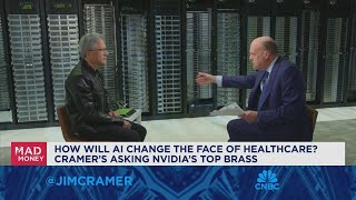 Nvidia CEO Jensen Huang goes oneonone with Jim Cramer [upl. by Ardnaed]