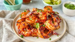 Sweet And Spicy Grilled Shrimp Recipe [upl. by Chucho]