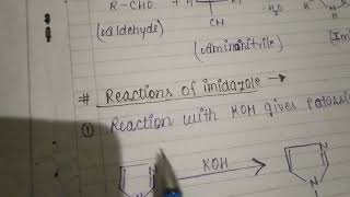 Imidazole synthesis  reaction and medicinal uses heterocyclic compound  unit 4 [upl. by Debo662]