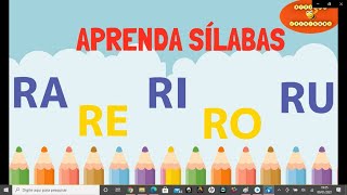 Sílabas RA RE RI RO RU  Aprenda Brincando [upl. by Ainavi17]