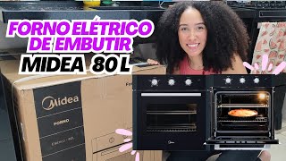 REVIEW FORNO ELÉTRICO DE EMBUTIR MIDEA 80L UNBOXING E PRIMEIRAS IMPRESSÕES  Sabrina Andrade [upl. by Feilak]