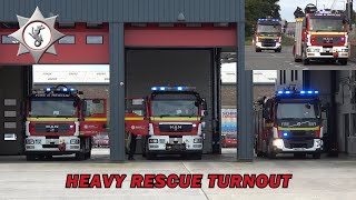 HEAVY RESCUE TRIPLE  Avonmouth Turnouts  Avon Fire and Rescue [upl. by Aicnelav]