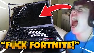 Fortnite Streamers EXTREME RAGE Moments Ninja Tfue xQc Mongraal [upl. by Dulcine]