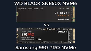 Samsung 990 PRO vs WD BLACK SN850X Bench Test  SSD M2 NVMe [upl. by Enyrhtac]