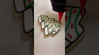 Who’s ready for some sweet holiday treats 🤍🎄christmastree cookiedecorating tree littledebbie [upl. by Ahsoym]