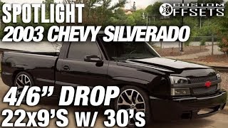 Spotlight  2003 Chevy Silverado 46quot drop 22x9 30s and 30s [upl. by Bennir560]