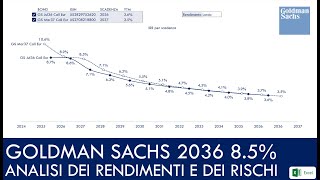 Nuova Obbligazione Goldman Sachs 2036 StepDown 85  15 Callable Analisi rischi e rendimenti [upl. by Gabe]