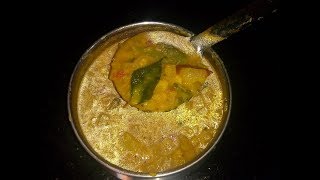 Vazhathandu Sambar  Banana Stem Curry  Valaithandu Paruppu Sambar [upl. by Aiuqenehs]