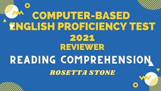 EPT REVIEWER 2021 ǀ READING COMPREHENSION ǀ ROSETTA STONE ǀ DEPED RANKING [upl. by Ahsead592]