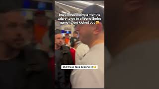 Yankees fans kicked out of World Series for grabbing Mookie Bett’s glove worldseries yankees [upl. by Alyak963]