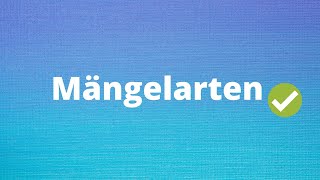 Die Mängelarten einfach erklärt [upl. by Carie]