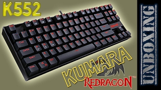 Unboxing Redragon Kumara K552 teclado gamer mecánico retroiluminado TKL [upl. by Hobbs724]