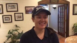 Hannah Green discusses the rainy LPGA Symetra Tour second round at Sara Bay [upl. by Jenni]