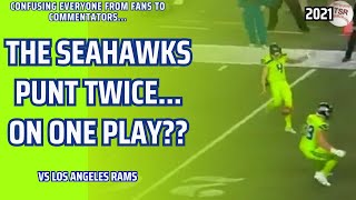 The Seahawks Punt TwiceOn One Play [upl. by Lledor325]