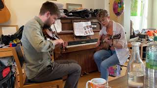 Noah fiddle and Eve guitar play tunes for Rachels birthday [upl. by Zailer]