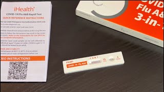 iHealth COVID19 Flu AampB 3in1 Antigen Rapid Test [upl. by Eerat921]