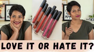 Nykaa All Day Matte Liquid LIpstick  All 10 Shades  Swatches amp Review  JoyGeeks [upl. by Ahsenek]