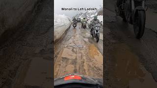 Manali to LehLadakh snowfall mountains ladakh travel youtubeshorts shortsfeed trendingshorts [upl. by Frasier]